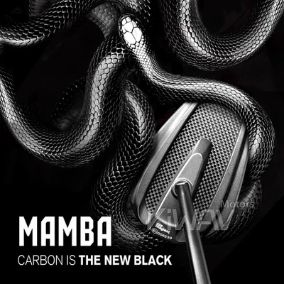 Espejos retrovisores de carenado KiWAV Mamba verdadera fibra de carbono ajustables se adapta a CBR ZX FZR GSX-R Foto 1 de 4
