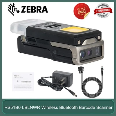 Zebra RS51B0-LBLNWR Wireless Bluetooth 2D QR Code Barcode Scanner w/ USB Cable - Image 1 of 4