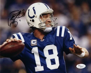 PEYTON MANNING SIGNED AUTOGRAPH 8x10 PHOTO - TENNESSEE, COLTS LEGEND, ELI JSA - Picture 1 of 1