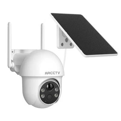 ARCCTV Q01 4MP Wireless WiFi6 Pan/Tilt Security Camera,Solar Panel,Outdoor CCTV - Image 1 of 4