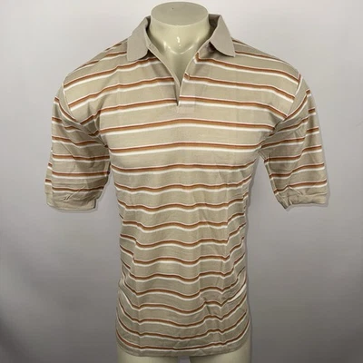 NOS Vtg 70s Sears Shirt Hands Off Mens XL Striped Polo Skate Hipster Disco Mod - Image 1 of 4