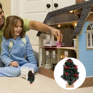 Mini Simulierte Weihnachtsbaumdekoration Büro Mini-Bäume Zum Basteln - Bild 1 von 12