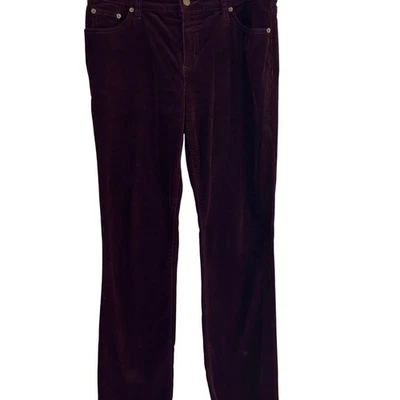 LRL Lauren джинсы Ralph Lauren вельветовые брюки SZ10 классический прямой бордовый  - Изображение 1 из 4