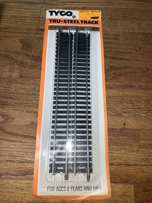 Tyco HO Scale #417 Sealed Pack of 4pc 9'' Straight Track NOS - Image 1 of 2