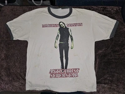 Camisa Marilyn Manson Años 90 Winterland Anticristo Superstar Vintage XLarge Original Foto 1 de 4