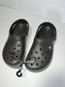 Crocs Black And Khaki Unisex Women 9 Men 7 New Without Box - Picture 1 of 5