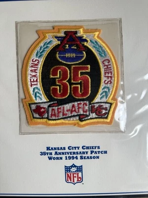 Kansas City Chiefs KC 35 Patch Willabee Ward Anniversary Patch Collection Texans - Image 1 of 3