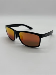 Maui Jim Huelo Sunglasses MJ-449-02, Matte Black Frames Sunrise Lens - Picture 1 of 9