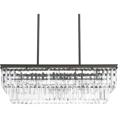 Progress Lighting P400101 Bronze Glimmer 4-Light 34"W Linear Chandelier - Image 1 of 4