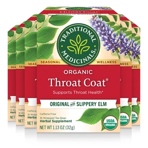 Tea, Organic Throat Coat, Supports Throat Health, 96 Tea Bags (6 Pack) - Picture 1 of 21