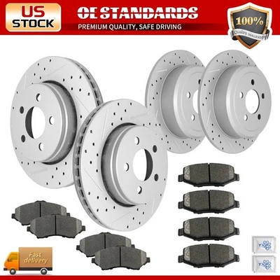 Front Rear Disc Rotors Ceramic Brake Pads for 2008-2012 Jeep Liberty Dodge Nitro - Image 1 of 4