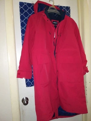 Lands End Stadium Squall Red Parka Coat Women's Petite XL - Image 1 of 3