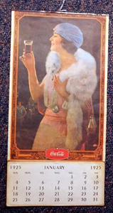 Reproduced 1925 Full-Sized Coca-Cola Wall Calendar Girl 21x11 Ready to Hang - Picture 1 of 3