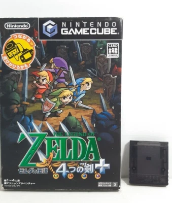 The Legend of Zelda Four Swords Adventures Game Cube W/ Box Manual Memory Card - Image 1 of 4