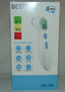 INFRARED FOREHEAD THERMOMETER BESTMED DET-306 Children & Adults NO TOUCH 1 SEC - Picture 1 of 4