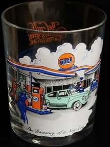 The Gulf Collectors Series Advertising Tumbler Bar Glass Dawning Of A New Era - Picture 1 of 10