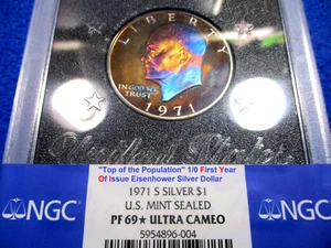 1971 S EISENHOWER TOPOP PEG LEG R TOPOP PR69*ULTRA CAM 2XTONED VSS CERT NGCTV - Picture 1 of 16
