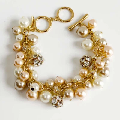 New 7.5" Banana Republic Beads Toggle Bracelet Chic Women Party Vacation Jewelry - Image 1 of 4