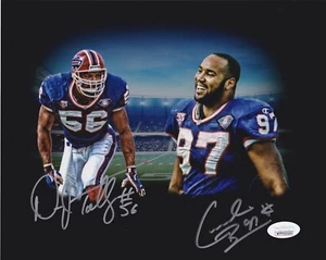 CORNELIUS BENNETT DARRYL TALLEY Signed Autograph 8x10 Photo Buffalo Bills JSA - Picture 1 of 1
