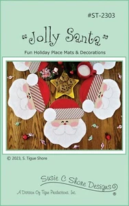 Jolly Santa Pattern Susie C. Shore Designs 14 X 14 In. Placemat ST-2303 - Picture 1 of 1