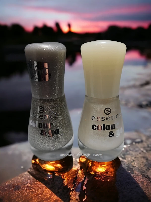 Essence colour & go  2x Nagellack Farbe 183 Glitter Silber 102 Perl Ceme Weiß - Bild 1 von 1