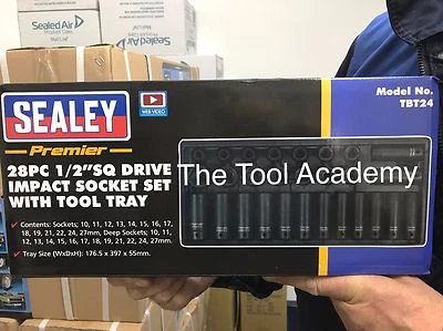 Brand New!! Tool Tray + Deep & Standard Impact Socket Set 28pce 1/2" Metric - Image 1 of 4