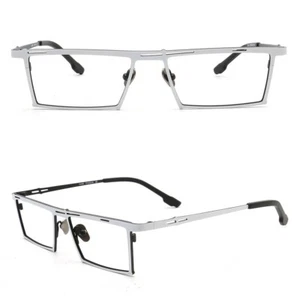 Mens Business Rectangle Eyeglasses Titanium Square Spectacles Glasses Frames - Picture 1 of 16