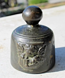 Rare Antique Bronze Cast Winged Lion Weight 3.3 Pounds Very Old - Picture 1 of 17