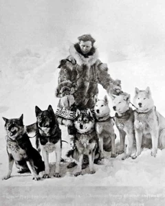 Togo con Leonhard Seppala 8X10 Foto Imagen Imagen Nome Alaska Trineo Musher #14 - Imagen 1 de 1