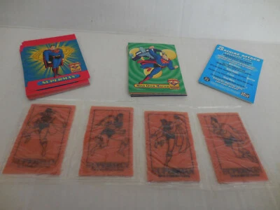 VTG 1996 Skybox Superman Action Packs Brainiac Attack Card Game w 4 Unopened Gum - Image 1 of 4