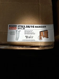 Simpson starke Krawatte ITS356/16 3-1/2 x 16 oberer Flansch I-Joist Aufhänger (Menge 25) - Bild 1 von 3
