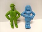 2pc Vintage McDonald's Old West Happy Meal Toy Green Guns Blue 1981