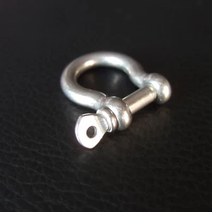 Stainless Steel Bow Shackle Joint Connector Small D Ring Key Chain Hook - Picture 1 of 9