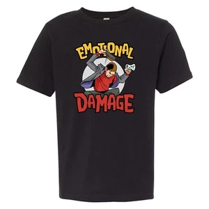 Emotional Damage Gamer Gaming Funny Graphic Art Kids Youth Unisex Cotton Tee - Picture 1 of 4