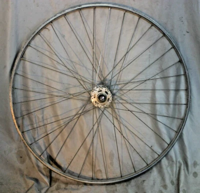 Vintage 27" Front Road Bike Wheel High Flange Hub 96/20mm 36S QR AV USA Shipper! - Image 1 of 4