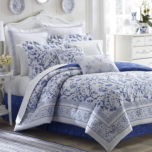 - Queen Duvet Cover Set, Reversible Cotton Bedding with Matching Shams, Home Dec - Picture 1 of 12
