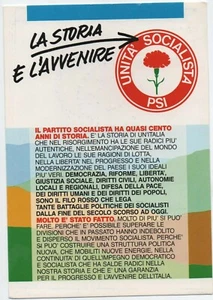 CARTOLINA POLITICA: P.S.I. LA STORIA E L'AVVENIRE CON ANNULLO COMMEMORATIVO - Picture 1 of 2