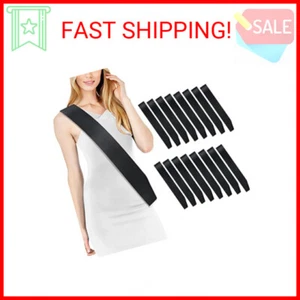 16 Pcs Sash Blank Satin Sash Black Sash Party, Bride To Be Sash, Plain Sash, Diy - Picture 1 of 2