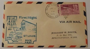 Saint Louis Missouri AMF nach Memphis Tennessee 9. Januar 1951 Erstflug - Bild 1 von 2