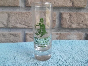 McGuire's IRISH PUB FLORIDA SOUVENIR TALL BOY SHOT GLASS 4" TALL - Picture 1 of 5