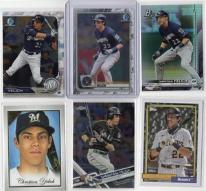CHRISTIAN YELICH - MILWAUKEE BREWERS - 2019 BOWMAN CHROME X 6 LOT - KILLER!  - Picture 1 of 2
