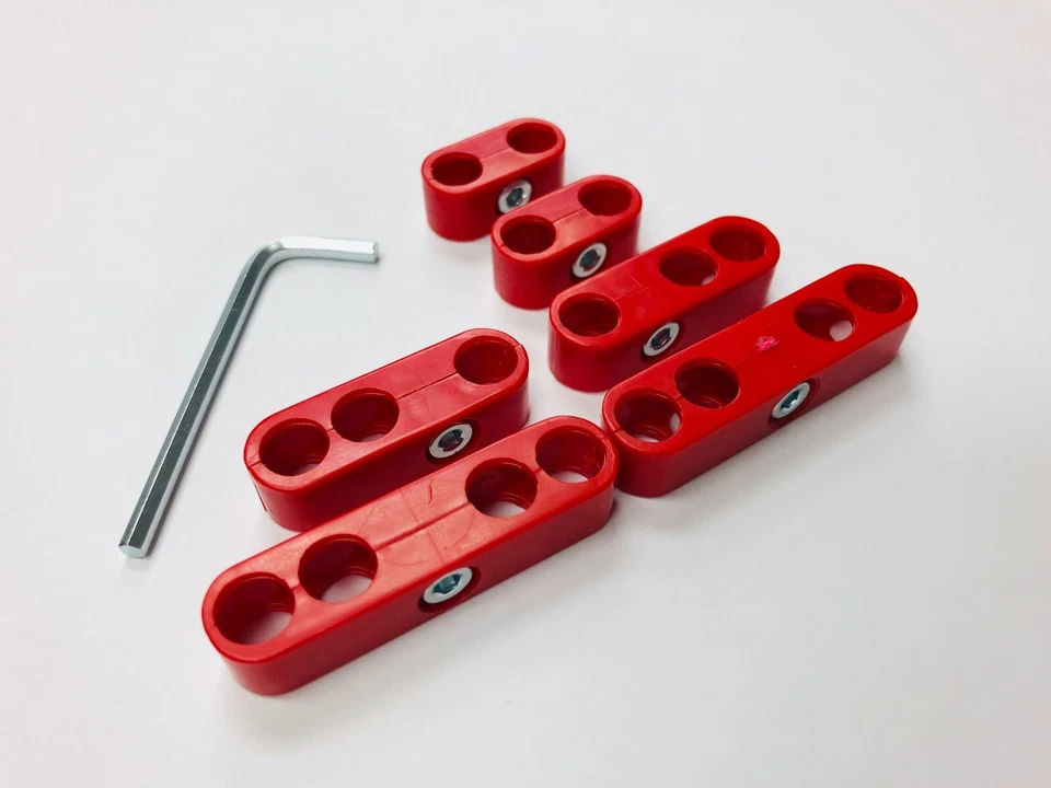 Spark Plug Wire Separators Dividers Looms Ignition 8mm 8.5mm 8.8mm 9mm RED - Image 1 of 1