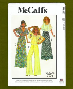 NUOVO! Top, pantaloni e gonna vintage anni 70 modello cucito (taglie XS-M) McCalls 8257 - Foto 1 di 7