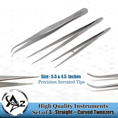 A2Z SCILAB Latest Stainless Steel Eyebrow Plucking Hair Removal INGROWN Beauty Tweezer Kit