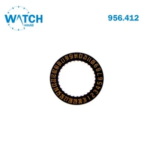 ETA Date Disk For Movement 956.412 Black Disk At 6 With Gold Numbers. - Picture 1 of 1
