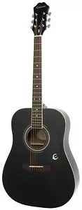 Black Acoustic Epiphone Guitar - Picture 1 of 4