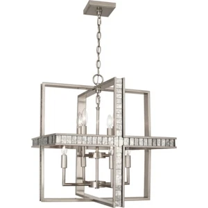 Robert Abbey Diana 8 Light Pendant, Antique Silver/Antiqued Mirror - S204 - Picture 1 of 1