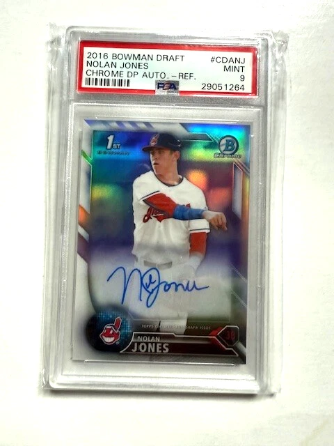 Bowman Chrome Refractor Draft Picks 2016 automático #/499 Nolan Jones RC como nuevo PSA 9 Foto 1 de 1