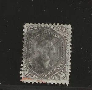US Scott #78 used 24c lilac 1862 Washington bank note partial red cancel f/vf - Picture 1 of 2