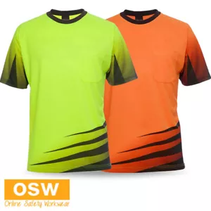 HI VIS Rippa Design Sports Sub Tee Shorts Sleeves Classic Fit Durability 6HVRT - Picture 1 of 9